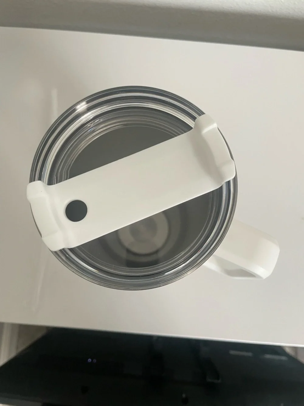 White Hello Kitty HK Rhinestone Travel Tumbler with Handle and Straw - Picture 2 of 3